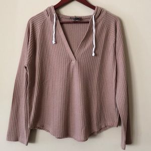 Forever 21 waffle knit hooded pullover